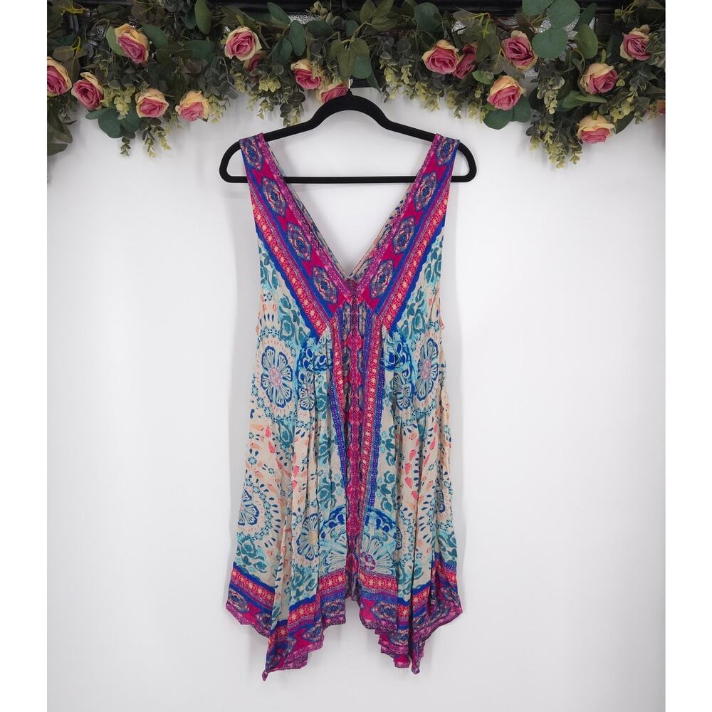 Free People Intimately FP Boho Floral Trapeze Slip Dress Size Small - Picture 2 of 11
